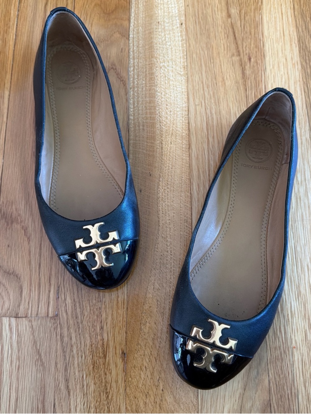 Tory Burch Black Flats